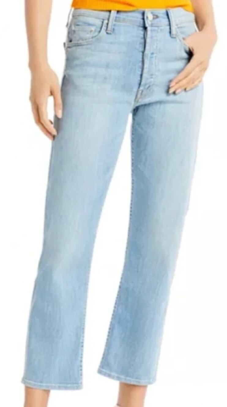 Mother Jeans The Tomcat Straight Ankle Denim Its kinda My Thing Light Wash 28